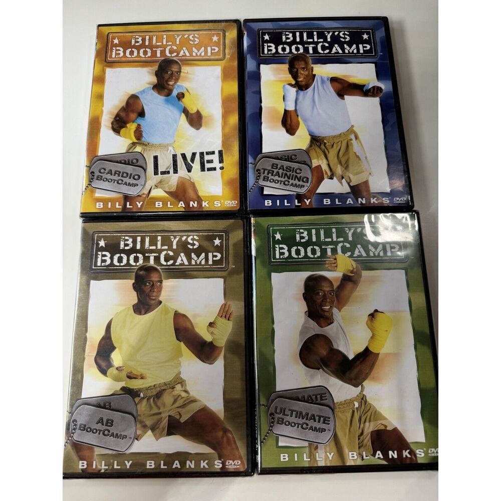 Lot Of 4 Billy's Bootcamp Workout DVDs Billy Blanks (3 Of 4 New, Sealed)